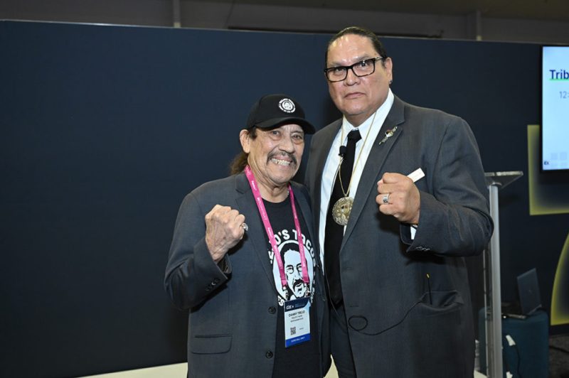 Indian Gaming Association Presents Actor Danny Trejo With Award at G2E Vegas
